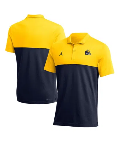 Jordan Men's  Maize Michigan Wolverines 2022 Coaches Performance Polo Shirt