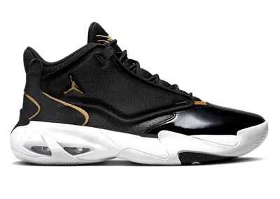 Pre-owned Jordan Men's  Max Aura 4 Gold Sneakers In Black/white/metallic Gold