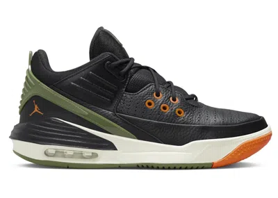 Pre-owned Jordan Men's  Max Aura 5 Sky J Light Olive Sneakers In Black/bright Mandarin/sail In Multi