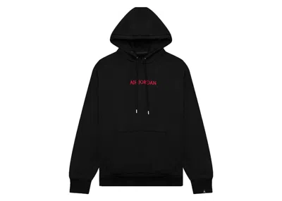 Pre-owned Jordan Men's  Mj Flc Hoodie In Black/gym Red