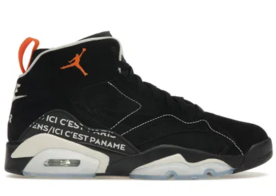 Pre-owned Jordan Men's  Mvp Psg Sneakers In Black/light Bone/magma Orange In Multi