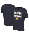 Jordan Men's  Navy Michigan Wolverines College Football Playoff 2023 National Champions Celebration T In Navy