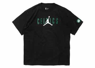 Pre-owned Jordan Men's  Nba Boston Celtics Courtside T-shirt In Black