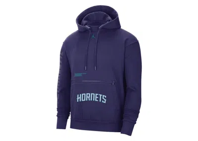 Pre-owned Jordan Men's  Nba Charlotte Hornets Courtside Loose Fit Hoodie In Purple