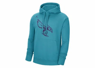 Pre-owned Jordan Men's  Nba Charlotte Hornets Essential Fleece Pullover Loose Fit Hoodie In Teal/purple