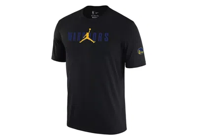 Pre-owned Jordan Men's  Nba Golden State Warriors Courtside T-shirt In Black