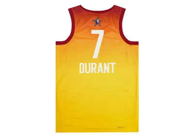 Pre-owned Jordan Men's  Nba Kevin Durant All Star 2023 Jersey In Yellow/orange