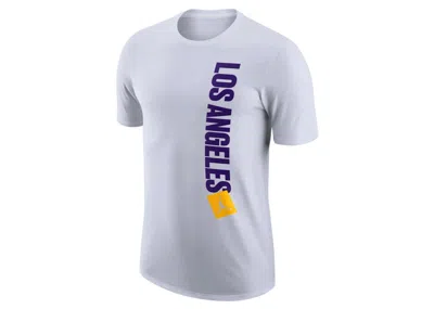 Pre-owned Jordan Men's  Nba Los Angeles Lakers T-shirt In White