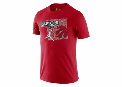 Pre-owned Jordan Men's  Nba Toronto Raptors Drifit T-shirt In Red