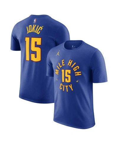 Jordan Men's  Nikola Jokic Blue Denver Nuggets 2022/23 Statement Edition Name And Number T-shirt