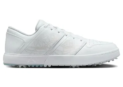 Pre-owned Jordan Men's  Nu Retro 1 Low Golf Sneakers In White/pure Platinum/blue Tint In Multi