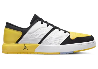 Pre-owned Jordan Men's  Nu Retro 1 Low Sneakers In Black/tour Yellow/white