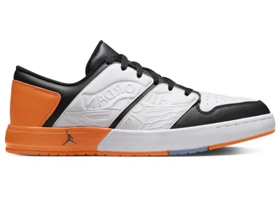 Pre-owned Jordan Men's  Nu Retro 1 Low Sneakers In White/black/magma Orange In Multi