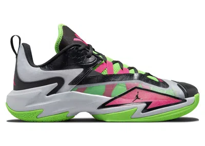 Pre-owned Jordan Men's  One Take 3 Pink Prime Sneakers In Wolf Grey/electric Green/black