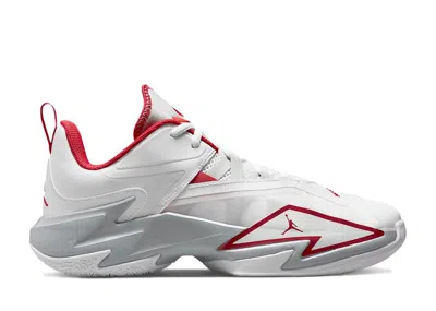 Pre-owned Jordan Men's  One Take 3 Sneakers In White/gym Red/light Smoke Grey