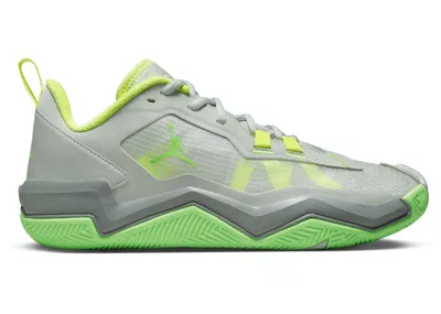 Pre-owned Jordan Men's  One Take 4 Green Strike Sneakers In Light Silver/volt/particle Grey In Multi