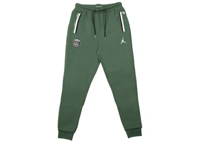 Pre-owned Jordan Men's  Paris Saintgermain Fleece Pants In Noble Green
