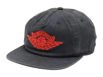 Pre-owned Jordan Men's  Pro Rare Air Unstructured Washed Cap In Black