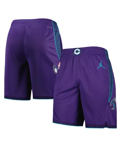 Jordan Men's  Purple Charlotte Hornets 2022/2023 Statement Edition Swingman Performance Shorts