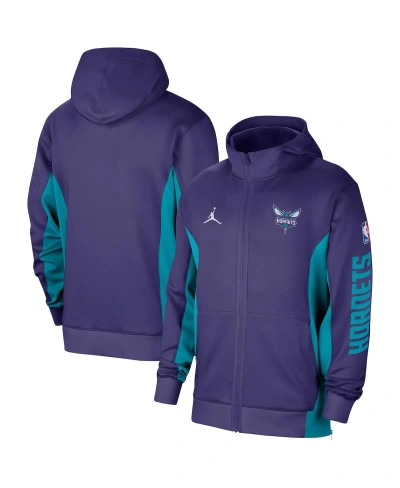 Jordan Men's  Purple Charlotte Hornets 2023/24 Authentic Showtime Full-zip Hoodie
