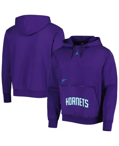 Jordan Men's  Brand Purple Los Angeles Lakers Courtside Statement Edition Pullover Hoodie