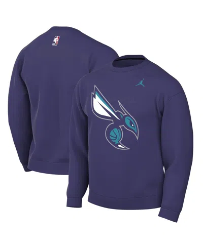 Jordan Men's  Purple Charlotte Hornets Statement Edition Sweatshirt In Blue
