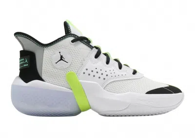 Pre-owned Jordan Men's  React Elevation Pf Sneakers In White/black/green Glow In Multi