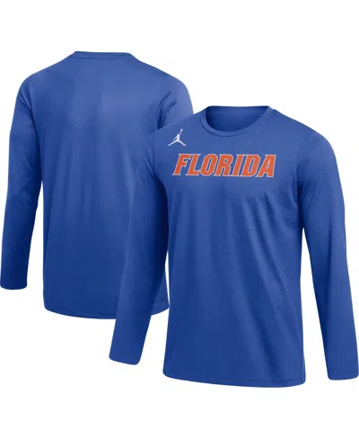 Jordan Men's  Royal Florida Gators Team Practice Performance Long Sleeve T-shirt