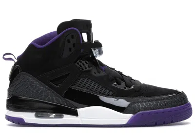Pre-owned Jordan Men's  Spizike Court Purple Sneakers In Black/anthracite/white