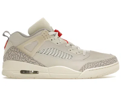 Pre-owned Jordan Men's  Spizike Low Sneakers In Sail/university Red/coconut Milk In Multi