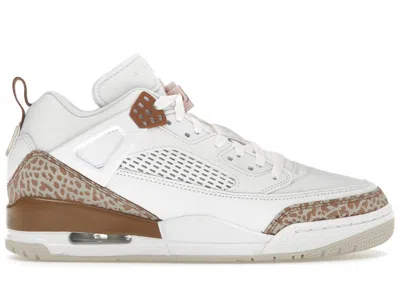 Pre-owned Jordan Men's  Spizike Low Sneakers In White/pink Oxford/archaeo Brown In Multi