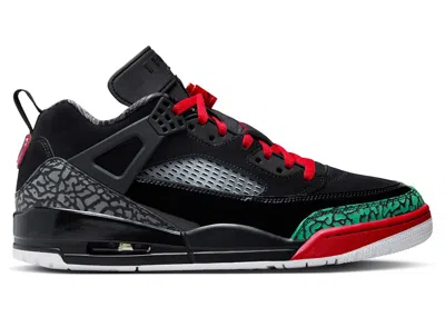 Pre-owned Jordan Men's  Spizike Low Varsity Red Sneakers In Black/classic Green/white