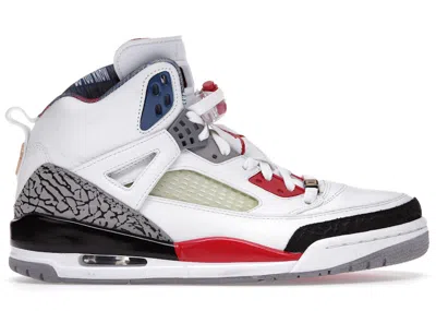 Pre-owned Jordan Men's  Spizike Marsdo You Know Sneakers In White/fire Red/black