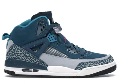 Pre-owned Jordan Men's  Spizike Sneakers In Space Blue/wolf Grey/tropical Teal