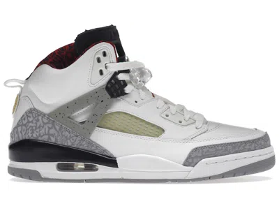 Pre-owned Jordan Men's  Spizike Sneakers In White/cement Grey/varsity Red In Multi