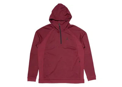 Pre-owned Jordan Men's  Sport 1/2zip Drifit Hoodie In Cardinal Red