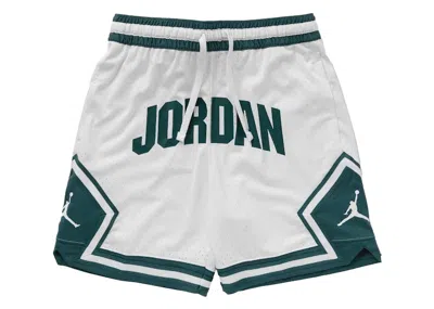 Pre-owned Jordan Men's  Sport Diamond Drifit Shorts In White/dark Green In Multi