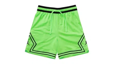 Pre-owned Jordan Men's  Sport Diamond Mesh Drifit Shorts In Green/black In Multi