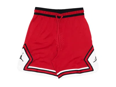 Pre-owned Jordan Men's  Sport Diamond Mesh Drifit Shorts In Red/black/white