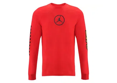 Pre-owned Jordan Men's  Sport Dna Longsleeve T-shirt In Red