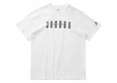 Pre-owned Jordan Men's  Sport Dna Short Sleeve Spellout T-shirt In White