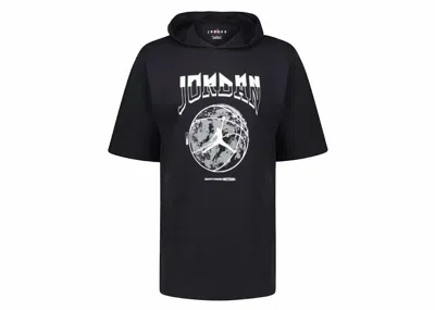Pre-owned Jordan Men's  Sport Drifit Hooded T-shirt In Black/white/grey In Multi