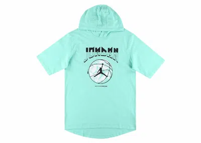 Pre-owned Jordan Men's  Sport Drifit Hooded T-shirt In Mint/black/white