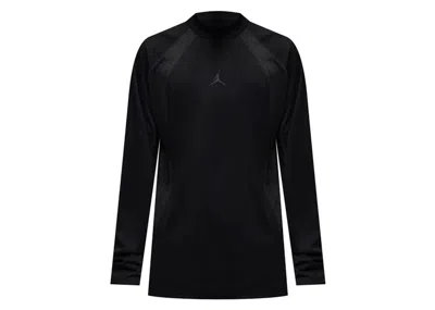 Pre-owned Jordan Men's  Sport Drifit Long Sleeve T-shirt In Black