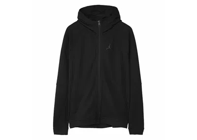 Pre-owned Jordan Men's  Sport Fullzip Slim Fit Drifit Hoodie In Black