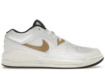 Pre-owned Jordan Men's  Stadium 90 Metallic Gold Sneakers In White/black/sail