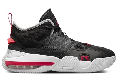 Pre-owned Jordan Men's  Stay Loyal 2 White Sneakers In Black/university Red/wolf Grey In Multi