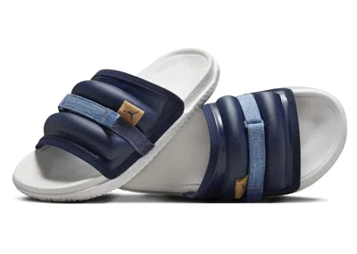 Pre-owned Jordan Men's  Super Play Sneakers In Obsidian/dutch Blue/gum Medium Brown