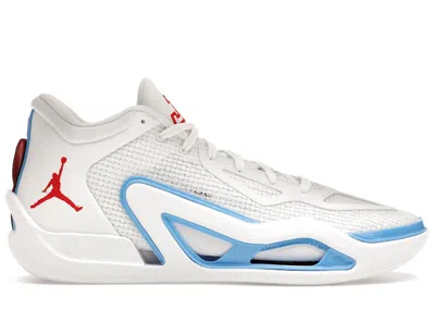 Pre-owned Jordan Men's  Tatum 1 Pf Archer Ave St. Louis ( Sole) Sneakers In White/university Blue/university Go