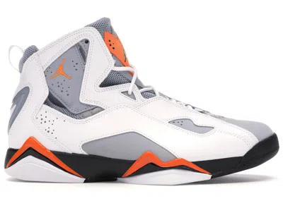Pre-owned Jordan Men's  True Flight Orange Grey Sneakers In White/total Orange/wolf Grey In Multi